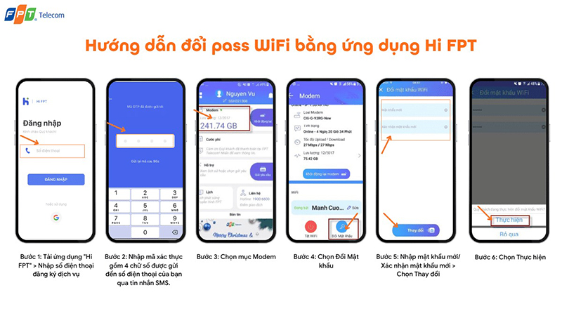 cách đổi pass wifi FPT